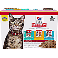 Hill's Science Diet Chicken, Tuna and Ocean Fish Adult Wet Cat Food Variety Pack