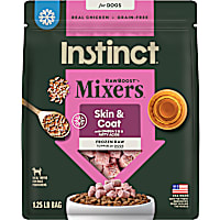 Instinct Frozen Raw Boost Mixers Grain Free Skin & Coat Health Grain Free All Natural Dog Food Topper
