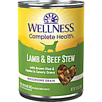Wellness Complete Health Lamb & Beef Stew Thick & Chunky Natural Canned Wet Dog Food