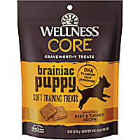 Wellness CORE Grain Free Beef & Turkey Recipe Brainiac Puppy Soft Training Treats