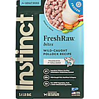 Instinct Frozen Raw Bites Grain Free Wild-Caught Alaskan Pollock Recipe Dog Food