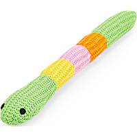 Leaps & Bounds Green Crochet Snake Cat Toy