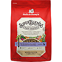 Stella & Chewy's SuperBlends Raw Coated Wholesome Grains Cage-Free Chicken & Wild-Caught Salmon Recipe Dry Puppy Food