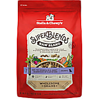 Stella & Chewy's SuperBlends Raw Blend Wholesome Grains Cage-Free Chicken & Wild Caught Salmon Recipe Dry Puppy Food