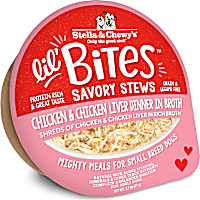Stella & Chewy's Lil Bites Chicken & Chicken Liver Dinner in Broth Savory Dog Stews for Small Breeds