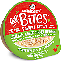 Stella & Chewy's Lil Bites Chicken & Duck Dinner in Broth Savory Dog Stews for Small Breeds