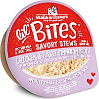 Stella & Chewy's Lil Bites Chicken & Turkey Dinner in Broth Savory Dog Stews for Small Breeds