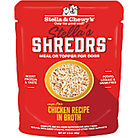 Stella & Chewy's Shredrs Cage Free Chicken Recipe in Broth Wet Dog Food
