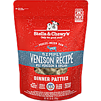 Stella & Chewy's Freeze Dried Raw Dinner Patties High Protein Simply Venison Recipe Dry Dog Food
