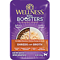 Wellness Bowl Boosters Shredded Boneless Chicken Recipe in Broth Healthy Topper Wet Cat Food