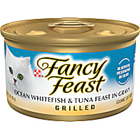 Fancy Feast Grilled Ocean Whitefish and Tuna Feast in Wet Cat Food Gravy