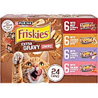 Friskies Extra Gravy Chunky Wet Cat Food Variety Pack