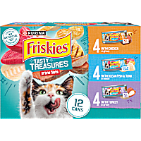 Purina Friskies Tasty Treasures Prime Filets Wet Cat Food Variety Pack