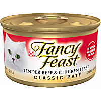 Fancy Feast Grain Free Tender Beef and Chicken Classic Pate Wet Cat Food