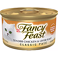 Fancy Feast Grain Free Tender Chicken and Liver Feast Classic Pate Wet Cat Food