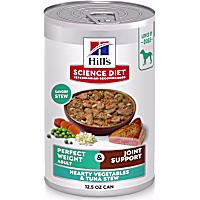 Hill's Science Diet Adult Perfect Weight & Joint Support Hearty Vegetables and Tuna Stew Dog Food