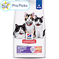 Hill's Science Diet Kitten Sensitive Stomach & Skin Salmon & Brown Rice Recipe Dry Cat Food