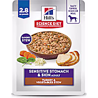 Hill's Science Diet Adult Sensitive Stomach & Sensitive Skin Turkey & Vegetables Stew Wet Dog Food