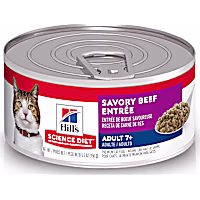 Hill's Science Diet Senior 7+ Savory Beef Entree Canned Wet Cat Food