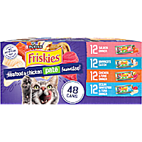 Purina Friskies Seafood and Chicken Pate Favorites Wet Cat Food Variety Pack