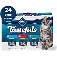 Blue Buffalo Tastefuls Tuna, Chicken, Fish & Shrimp, Flaked Adult Wet Cat Food Variety Pack