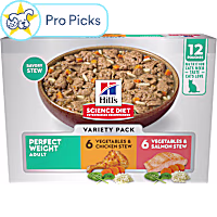 Hill's Science Diet Perfect Weight Pouch Chicken & Salmon Stew Wet Cat Food Variety Pack