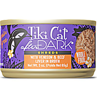 Tiki Cat After Dark Venison & Beef Liver Shreds Wet Cat Food