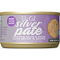 Tiki Cat Silver Chicken & Duck Liver Recipe in Broth Pate Wet Cat Food