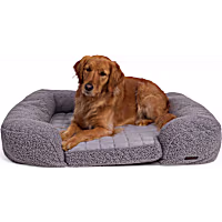 Reddy Sherpa Orthopedic Reversible Bolster Dog Bed