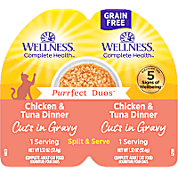 Wellness Complete Health Purrfect Duos Cuts in Gravy Chicken & Tuna Cat Food