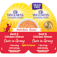 Wellness Complete Health Purrfect Duos Cuts in Gravy Beef & Chicken Cat Food