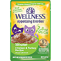 Wellness Appetizing Entrees Mousse Chicken & Turkey Recipe Wet Cat Food