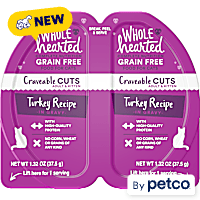 WholeHearted Grain-Free Turkey Recipe in Gravy Craveable Cuts Cat Food Split Cups