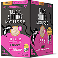 Tiki Cat Solutions Mousse Multipack Fussy, Duck Liver & Egg Wet Cat Food