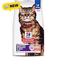 Hill's Science Diet Adult Sensitive Stomach & Sensitive Skin Salmon & Brown Rice Recipe Dry Cat Food