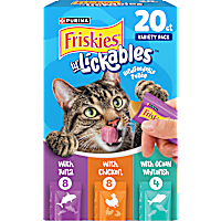 Purina Friskies lil' Lickables with Chicken, Tuna or Ocean Whitefish Lickable Cat Treats Variety Pack