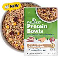 Wellness Protein Bowls, Adult Fresh Alternative Wholesome Grains, Duck, Sweet Potato & Cranberries Dog Food