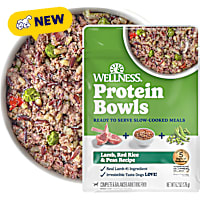 Wellness Protein Bowls, Adult Fresh Alternative Wholesome Grains Lamb, Red Rice & Peas Recipe Dog Food