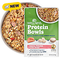 Wellness Protein Bowls, Adult Fresh Alternative Wholesome Grains Salmon, Whitefish & Rice Recipe Dog Food
