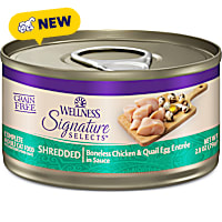 Wellness CORE Grain Free Boneless Chicken & Quail Egg Signature Selects Shredded Adult Wet Cat Food