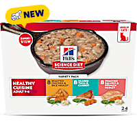 Hill's Science Diet Adult Healthy Cuisine Chicken, Tuna & Salmon Medley Wet Cat Food Variety Pack