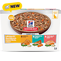 Hill's Science Diet Adult Urinary & Hairball Control Chicken, Tuna & Salmon Wet Cat Food Variety Pack
