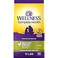 Wellness Complete Health Natural Wholesome Grains, Healthy Weight Chicken & Peas Recipe Dry Dog Food