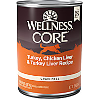 Wellness CORE Natural Grain Free Turkey, Chicken Liver & Turkey Liver Recipe Wet Dog Food
