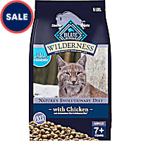 Blue Buffalo Wilderness Mature 7+ Years, Supports Immune System Health Energy to Stay Active, Chicken Dry Food for Cats