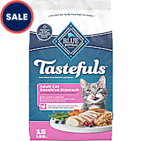 Blue Buffalo BLUE Tastefuls Sensitive Stomach, Chicken & Brown Rice Recipe Natural Dry Food for Adult Cats
