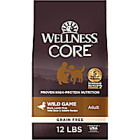 Wellness CORE Natural Grain Free Wild Game Duck, Turkey, Boar & Rabbit Dry Dog Food