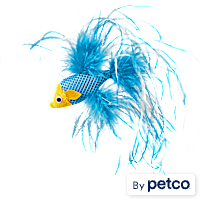 Leaps & Bounds Feathered Fish Cat Toy with Catnip