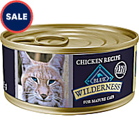Blue Buffalo Wilderness Grain-Free High Protein Mature Chicken Pate Wet Food for Senior Cats