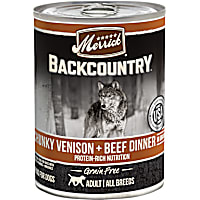 Merrick Backcountry Grain Free Chunky Venison &  Beef in Gravy Wet Dog Food
